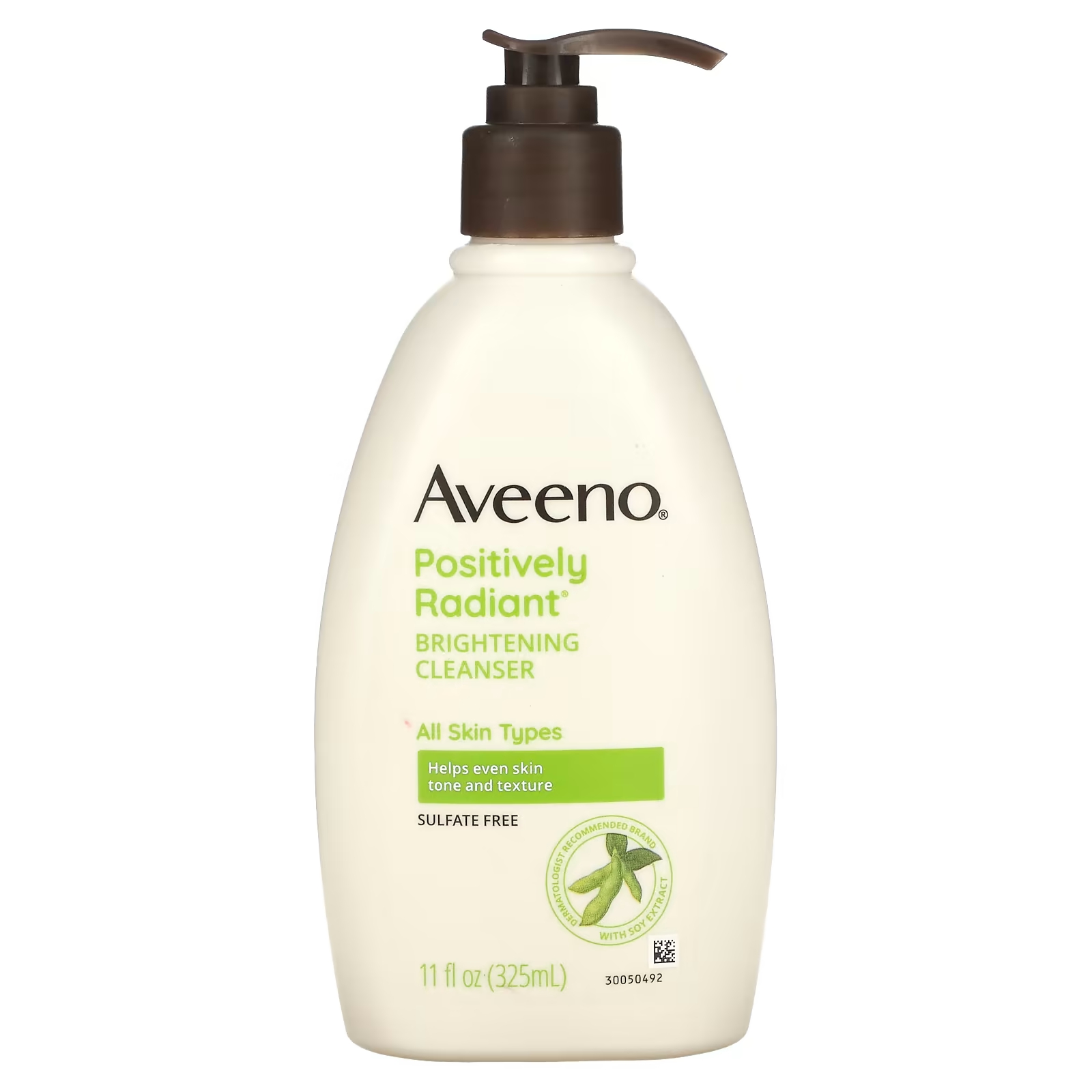 Средство очищающее Aveeno Positively Radiant, 325 мл очищающее молочко aveeno на основе овса 232 мл