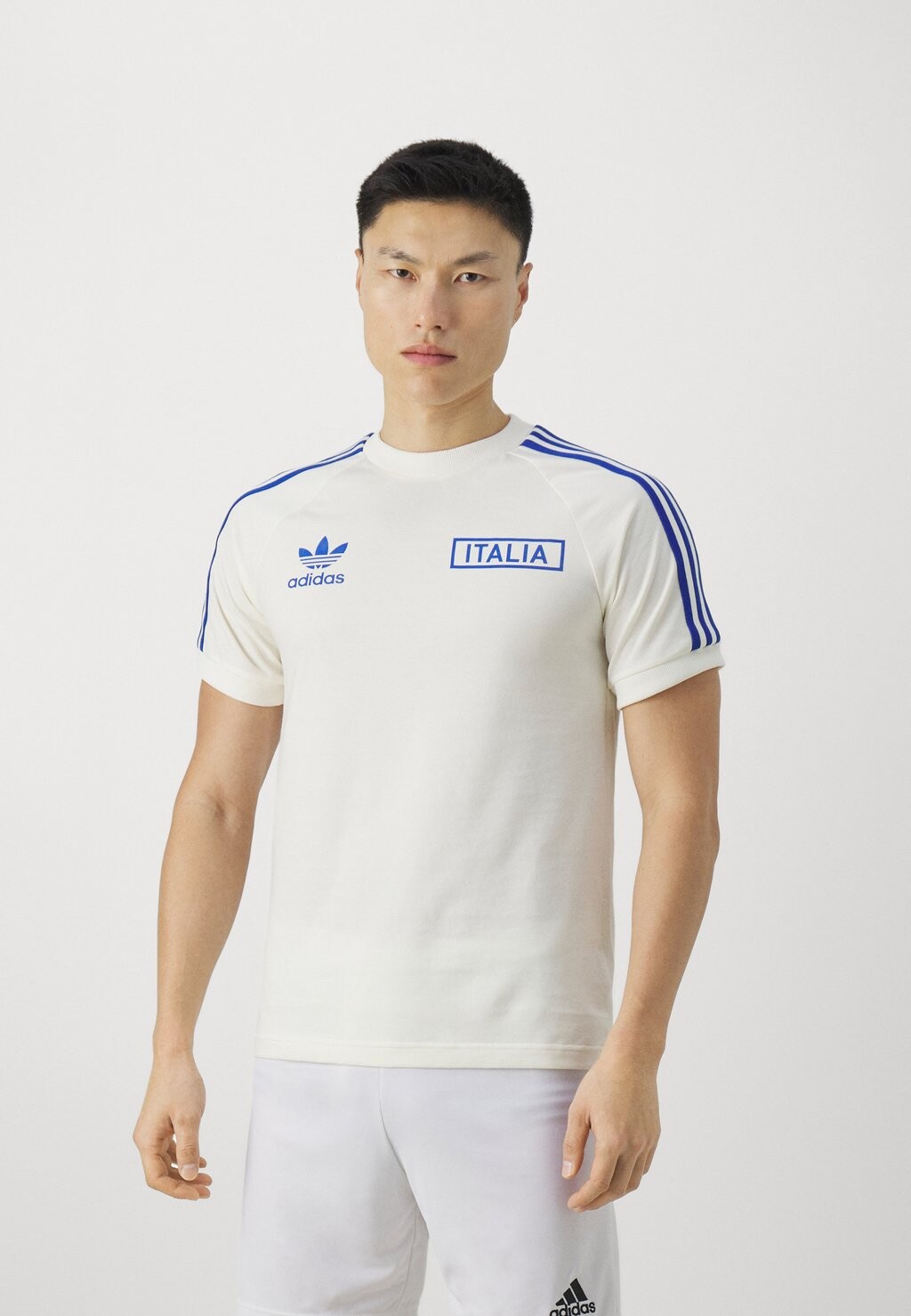 

Национальная сборная Italy Figc Stripe Tee adidas Originals, цвет off white
