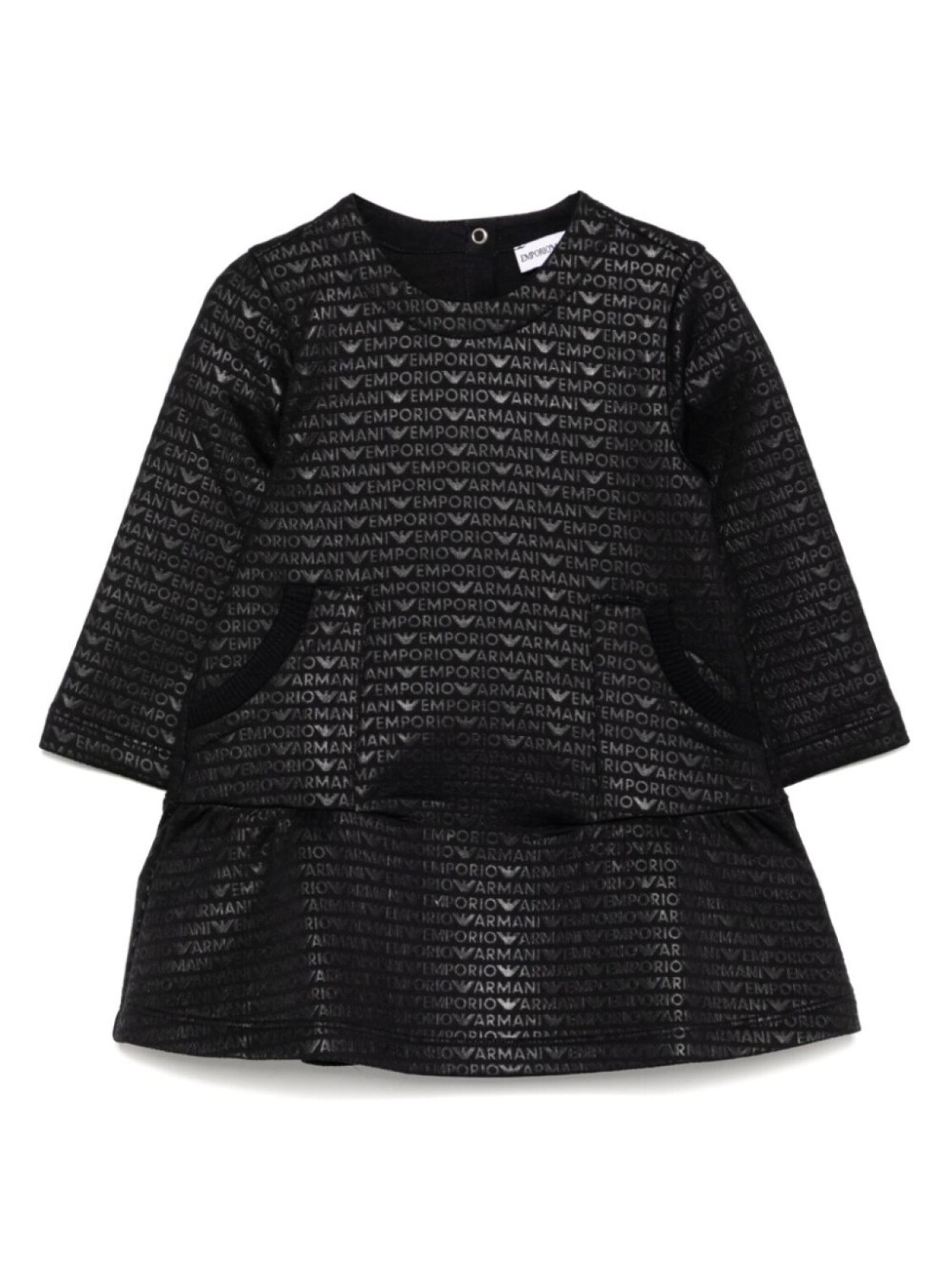 

Платье с логотипом по всей поверхности Emporio Armani Kids, синий