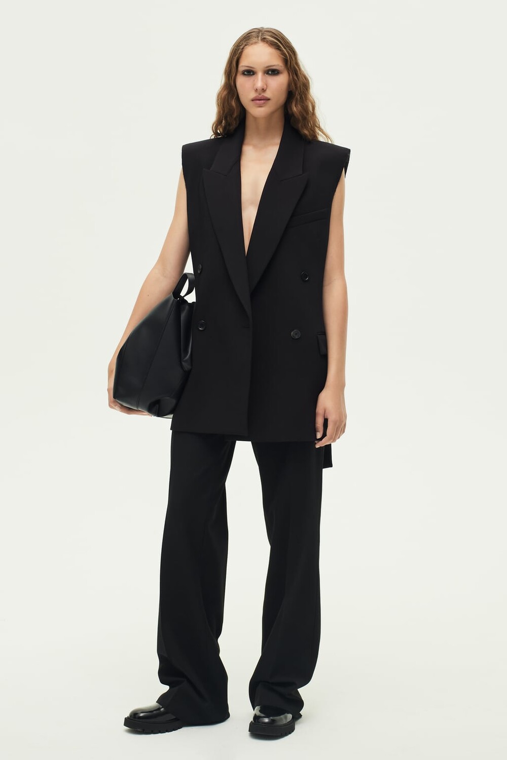 

Жилет-перекресток Zw Collection ZARA, черный