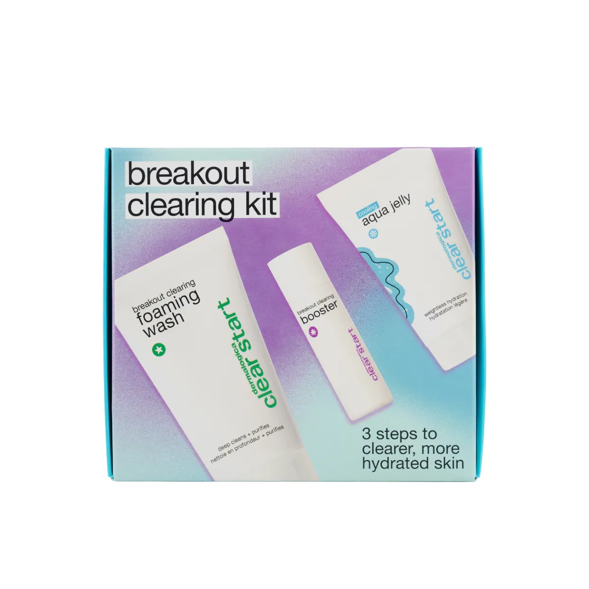 

Dermalogica Clear Start Набор для очистки от прыщей 1 очищающее средство + 1 бустер + 1 увлажняющий крем Для комбинированной и жирной кожи Clear Start By Dermalogica