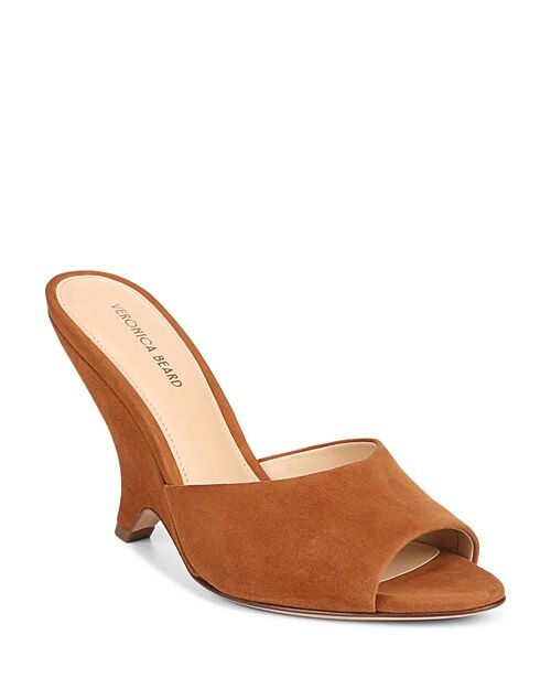 

Женские шлепанцы Mila на высоком каблуке Veronica Beard, цвет Tan/Beige