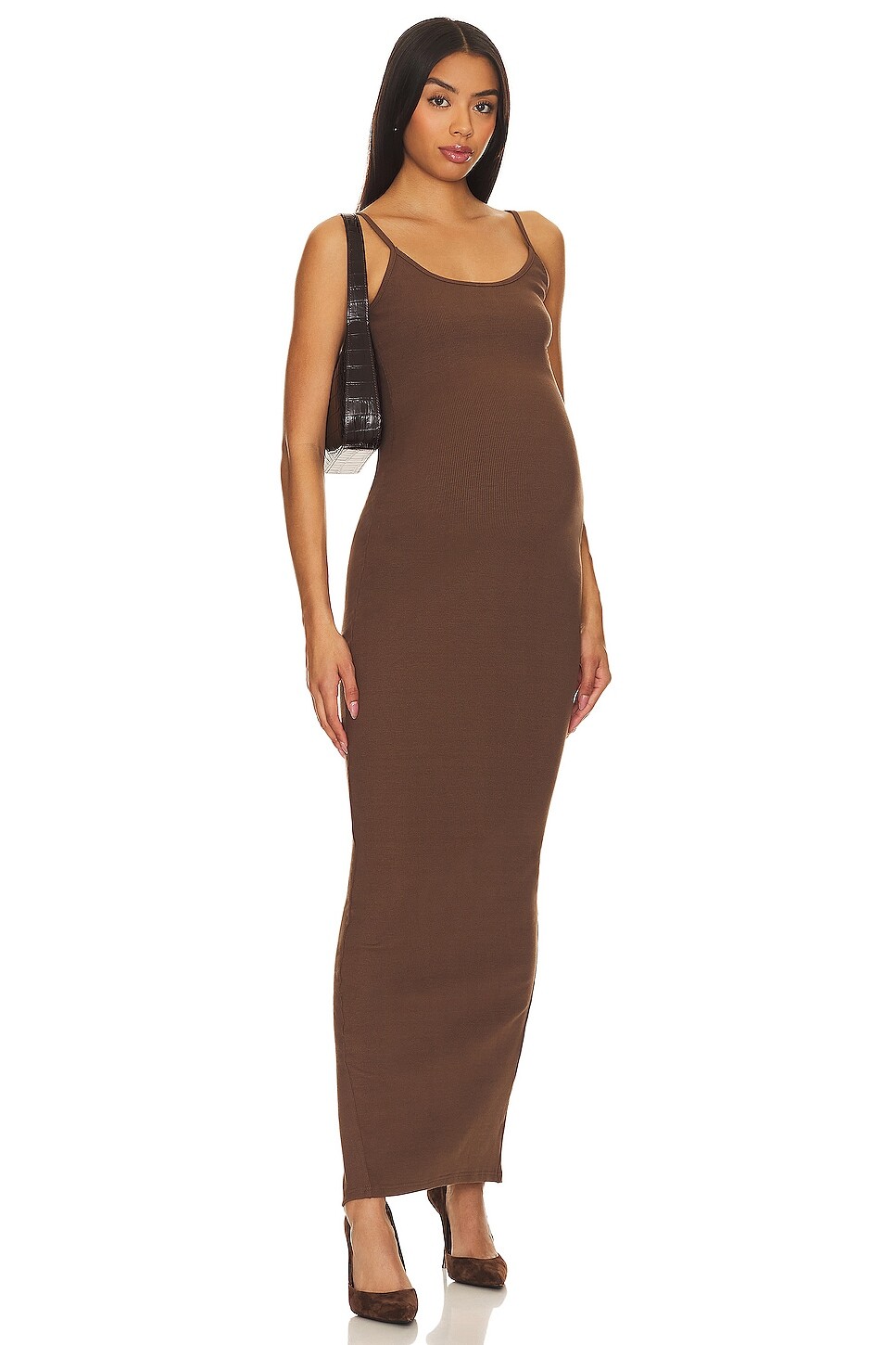 

Платье макси BUMPSUIT Maxi Rib Maternity Dress, коричневый