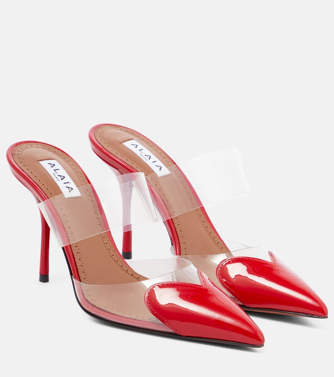 

Мюли Cœur из лакированной кожи и полиуретана Alaïa, красный