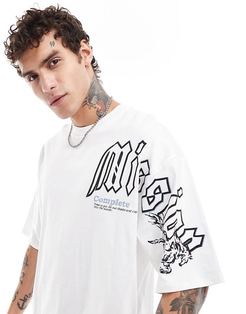 

Bershka – Белая> Футболка с рисунком