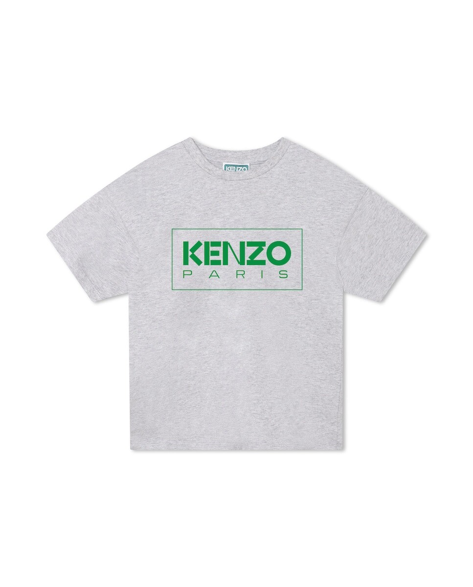 

Футболка для мальчика с короткими рукавами и логотипом спереди Kenzo, серый