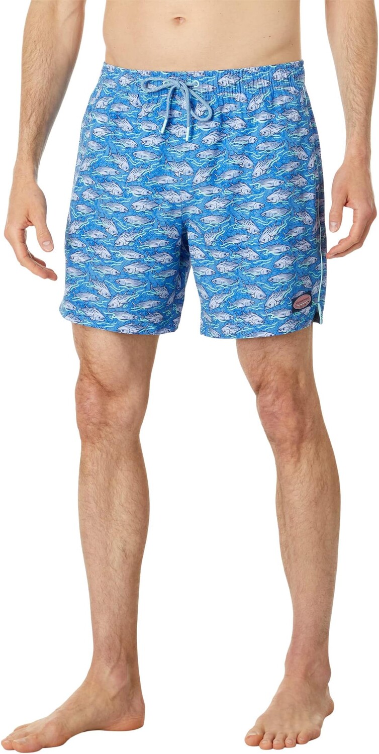 

Счастливые плавки с принтом Vineyard Vines, цвет Bonito Hull Blue