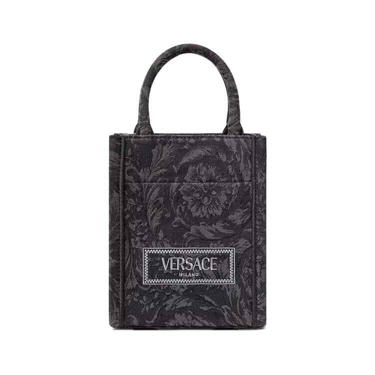 

Сумка-тоут Versace Barocco Athena Mini Tote Bag, черный