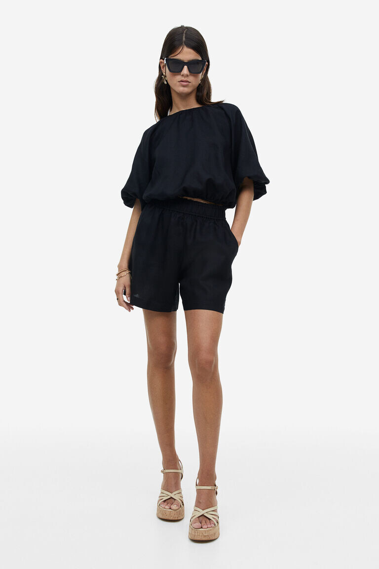 

Шорты без застежки H&M, черный