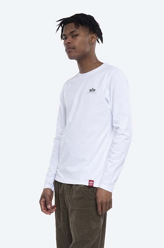 

Хлопковая рубашка с длинными рукавами Alpha Industries, белый