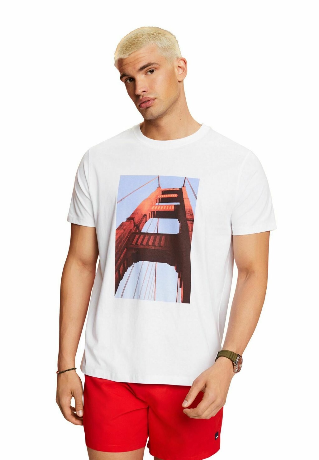 

Футболка с принтом Esprit, белый