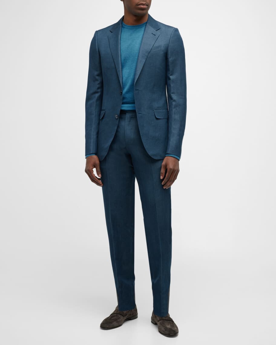 

Мужской костюм Trofeo из шерсти и льна ZEGNA