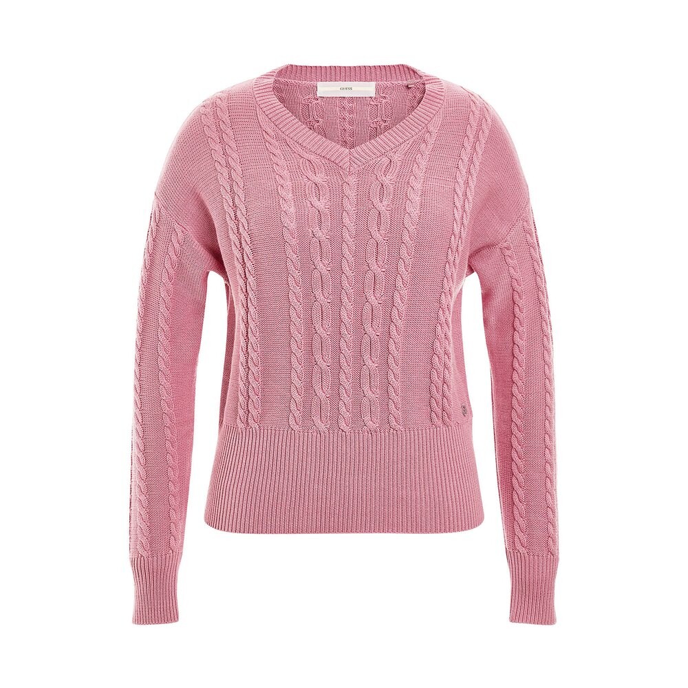 

Свитер Guess Carole V Neck, розовый
