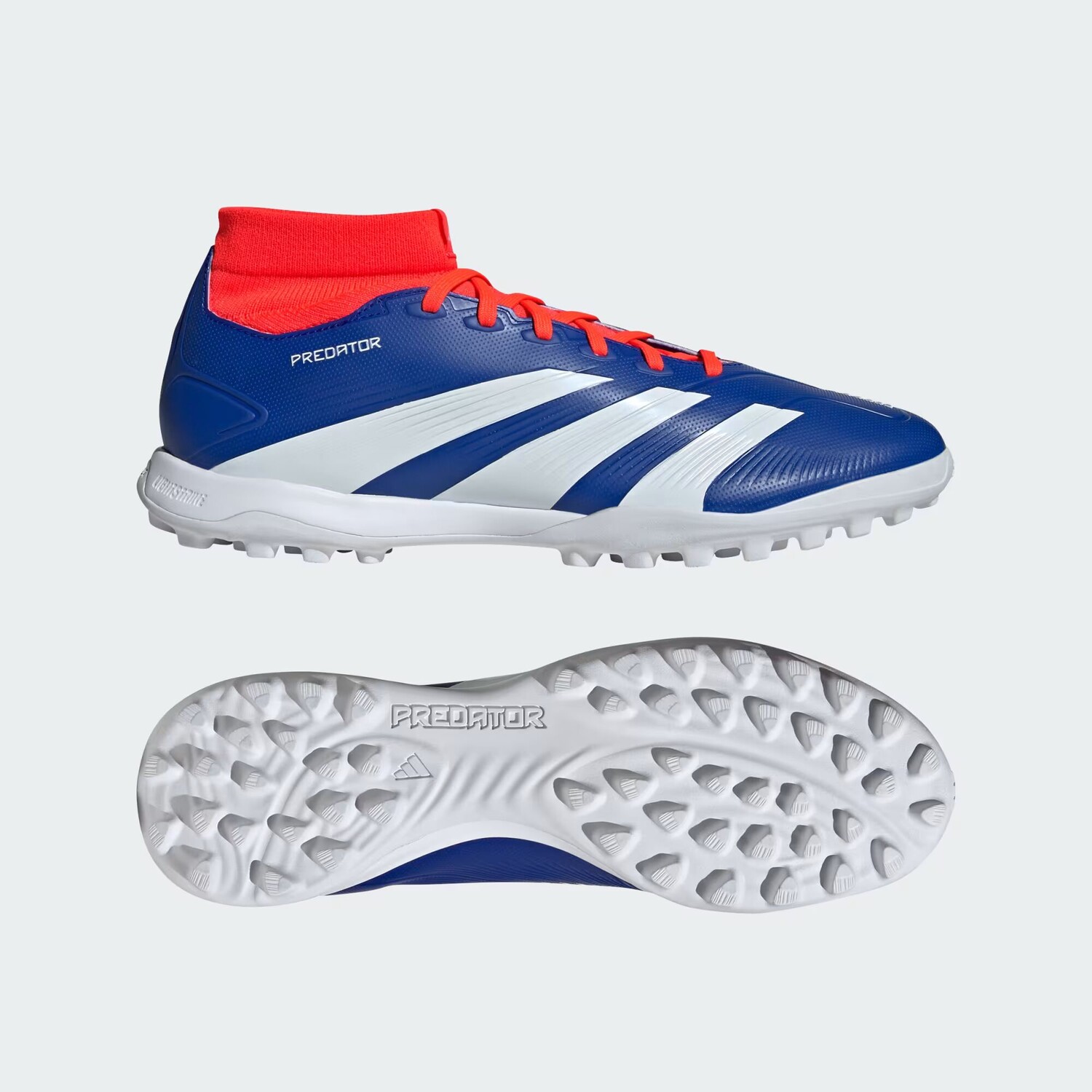 

Футбольные бутсы Predator League Mid Turf Adidas, цвет Lucid Blue/Cloud White/Solar Red
