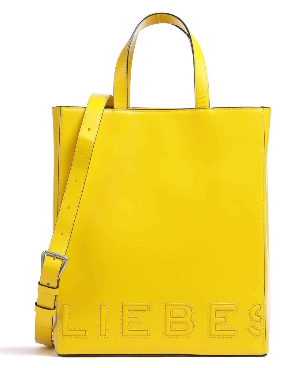

Бумажный пакет с логотипом Carter M Shopper из гладкой кожи Liebeskind, желтый