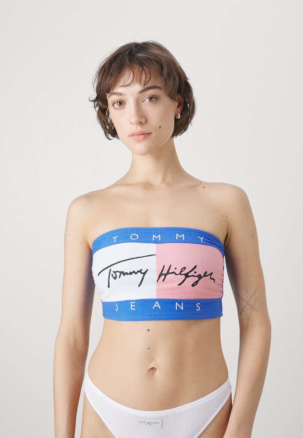 

Топ HERITAGE STRAPLESS BRAS Tommy Jeans, синий