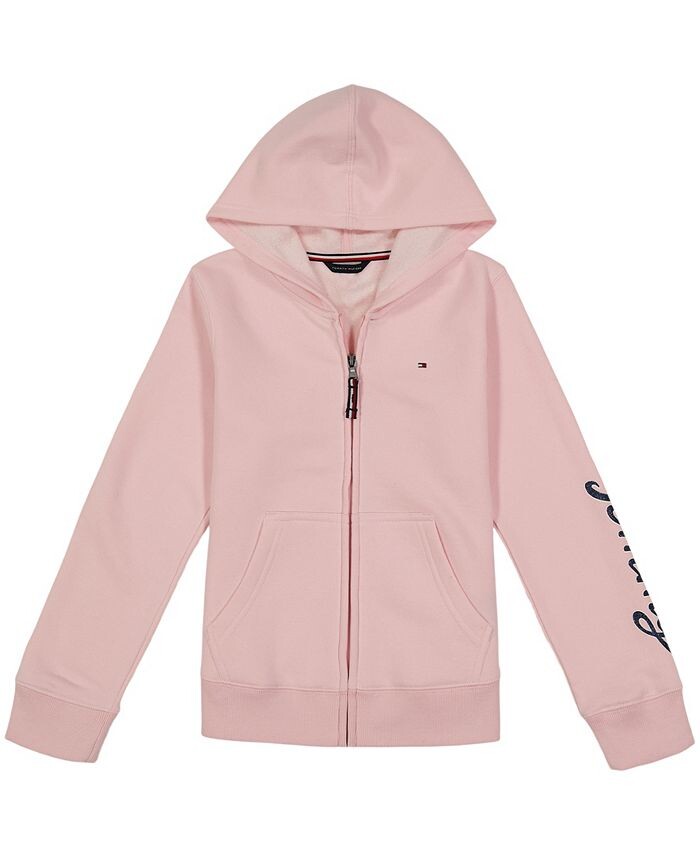 

Флисовая толстовка на молнии для больших девочек Tommy Hilfiger, розовый