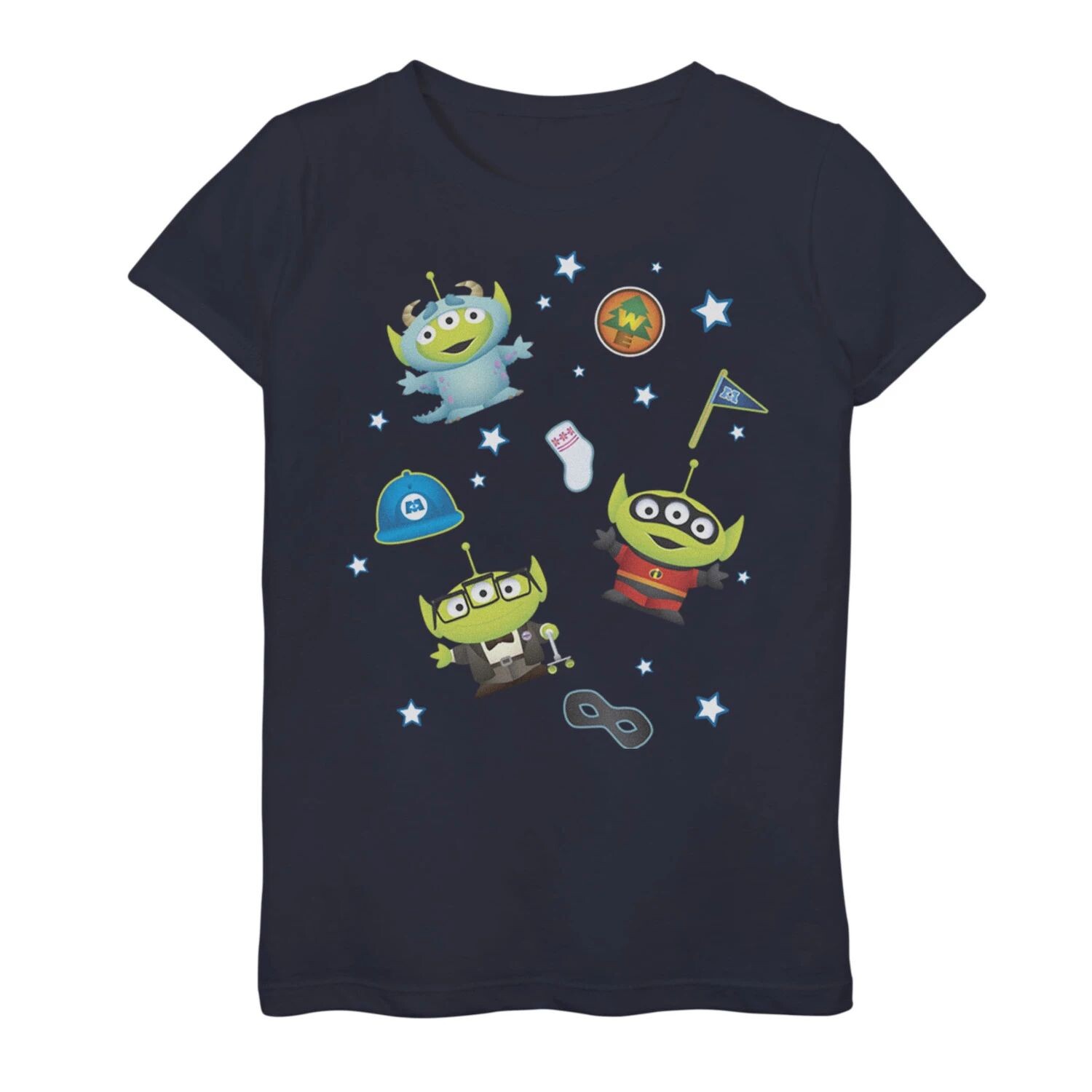 Футболка с графикой Aliens Monsters Inc. Up The Incredibles для девочек ...