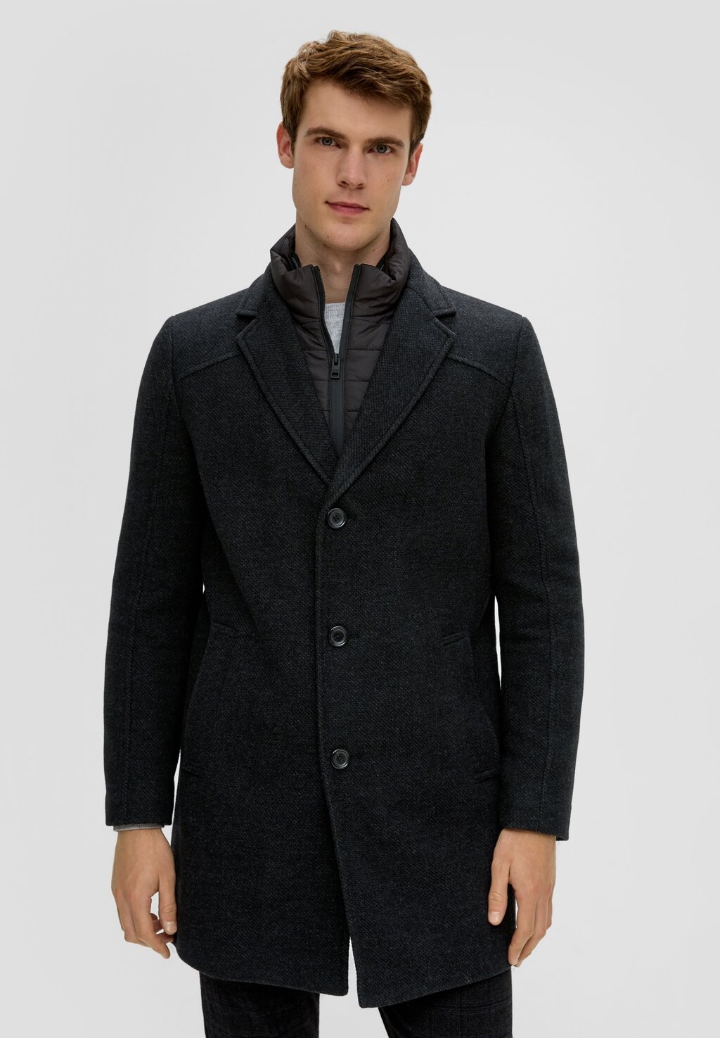 

Классическое пальто TWEED s.Oliver, цвет dunkelgrau