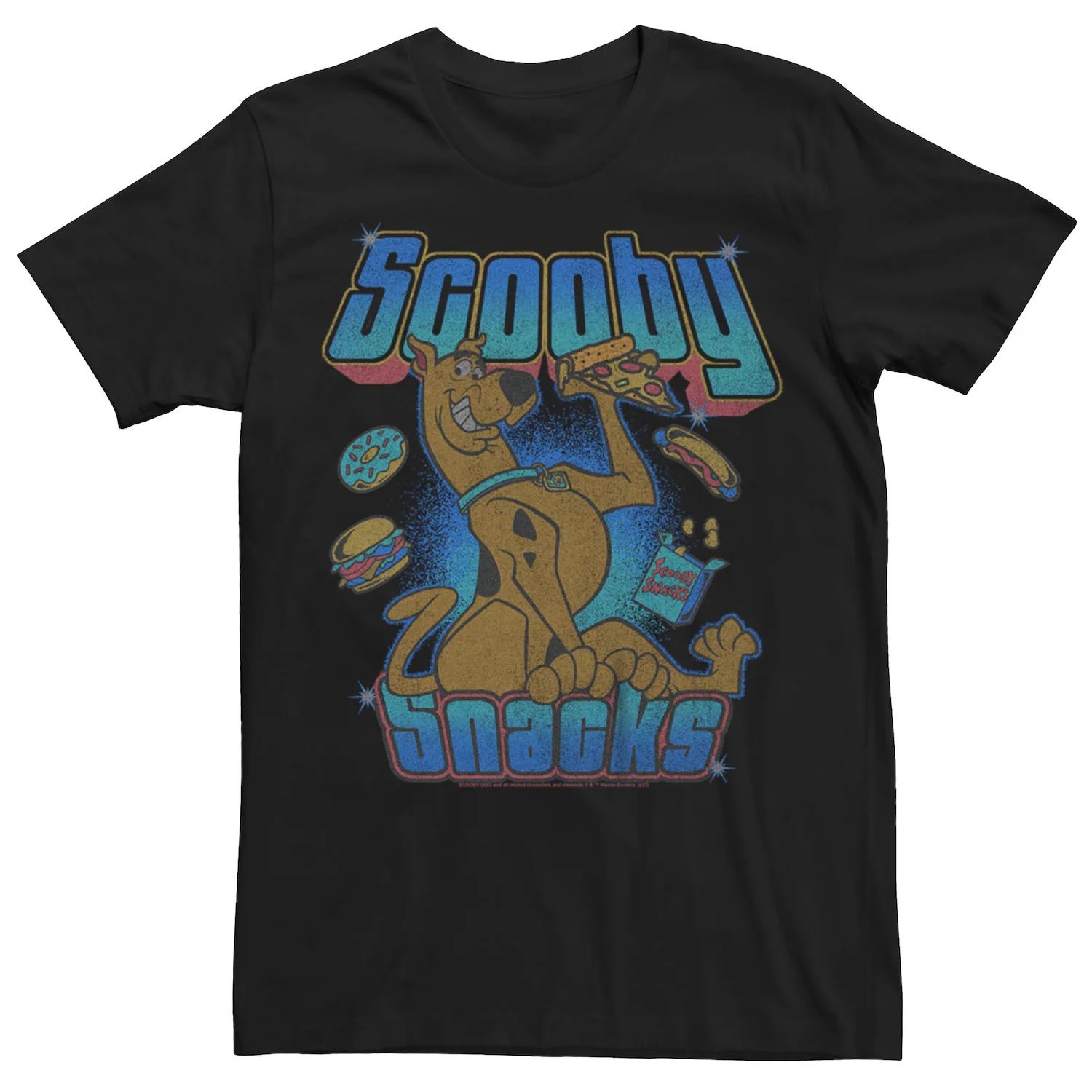 Мужская футболка Happy Scooby Doo Eating Snacks Licensed Character цена и фото