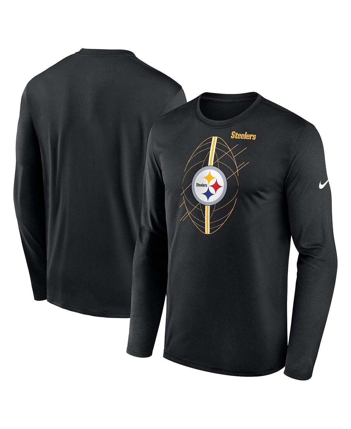 

Мужская черная футболка с длинным рукавом Pittsburgh Steelers Legend Icon Nike, Черный