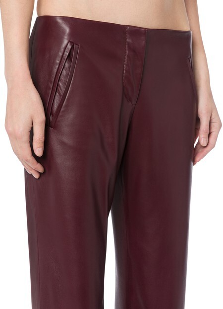 

Расклешенные брюки из кожи наппа Alberta Ferretti