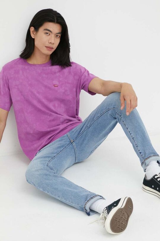 

Хлопковая футболка Levi's, фиолетовый