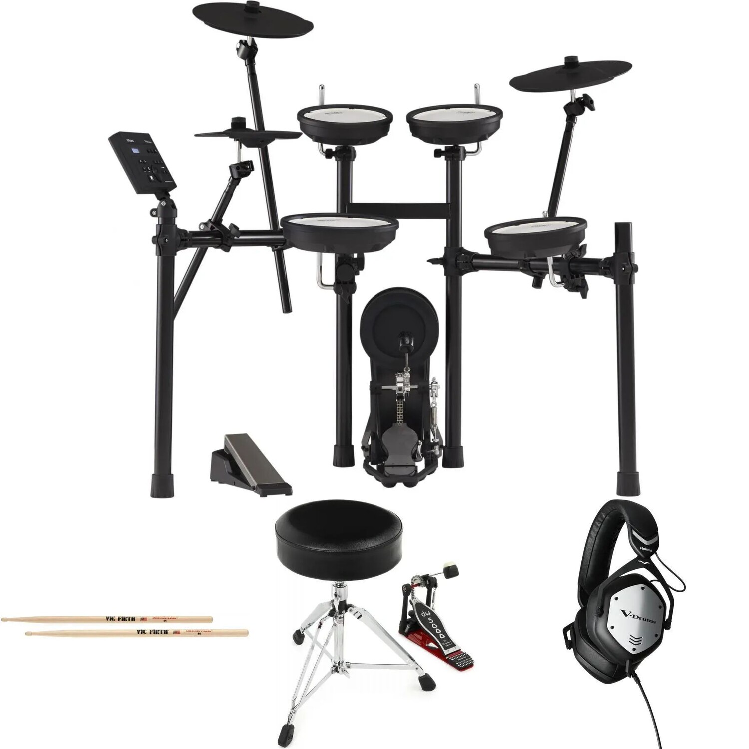 

Электронная ударная установка Roland V-Drums TD-07KV и комплект оборудования DW