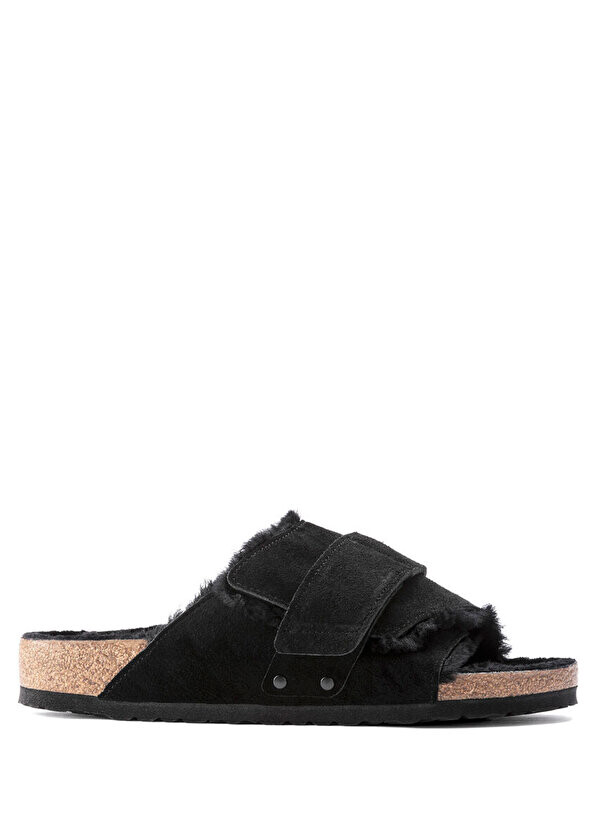

Черные мужские тапочки из овчины kyoto Birkenstock