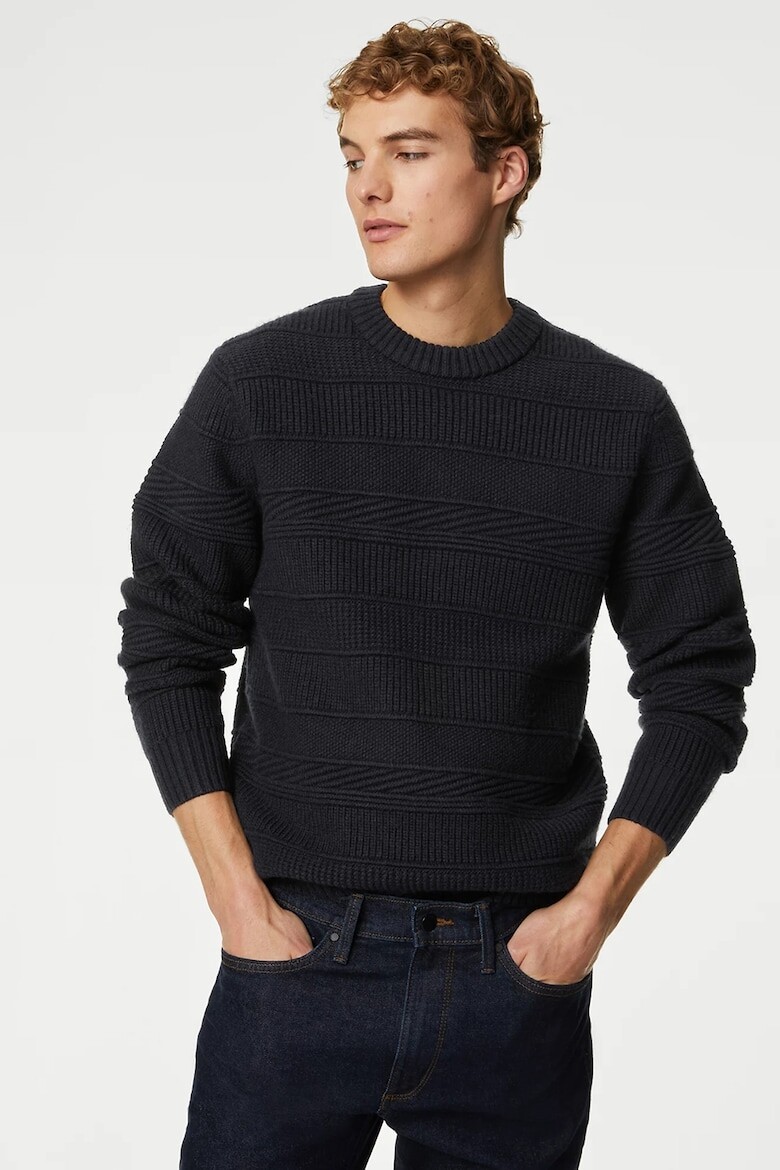 

Свитер с овальным вырезом Marks & Spencer, черный