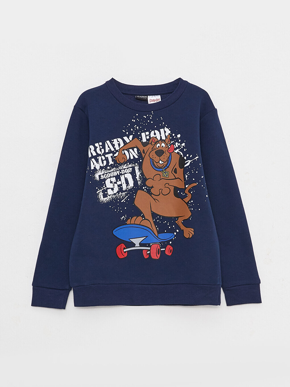 

Толстовка для мальчиков с длинными рукавами и принтом Scooby Doo с круглым вырезом LCW Kids