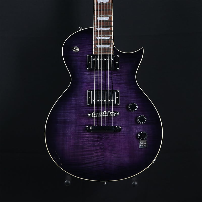 электрогитара esp ltd eclipse ec 256fm electric guitar flame maple top see thru purple burst 2023 Электрогитара LTD EC-256STPSB Flame Maple Electric Guitar in See-thru Purple Sunburst