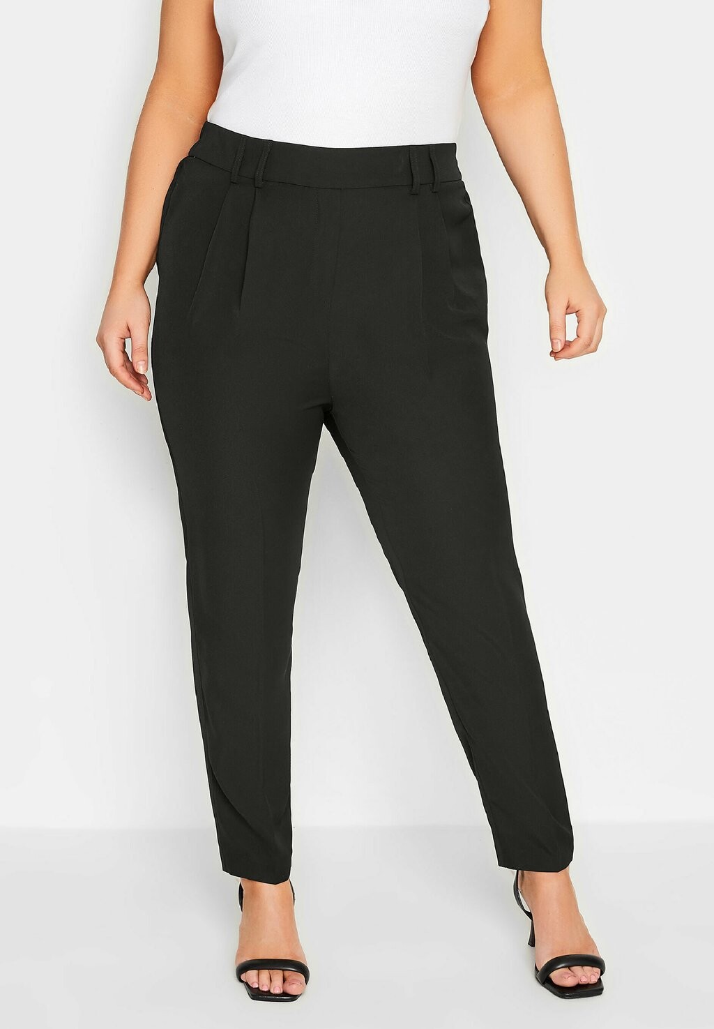 

Брюки DOUBLE BELTED TAPERED Yours Clothing, цвет black