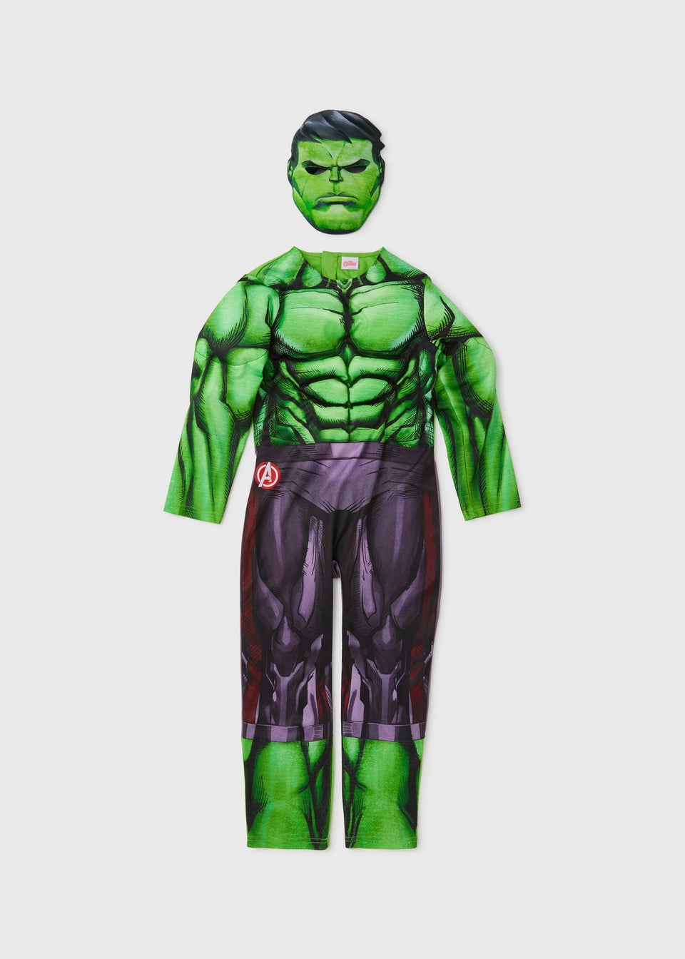 Детский маскарадный костюм Marvel Hulk (3–9 лет), светло-зеленый