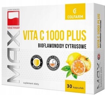 

Colfarm, Витамин С MAX VITA C PLUS 1000мг, 30 капс.
