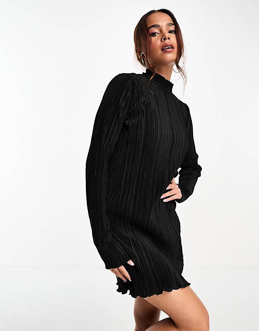 

Черное плиссированное мини-платье Vero Moda