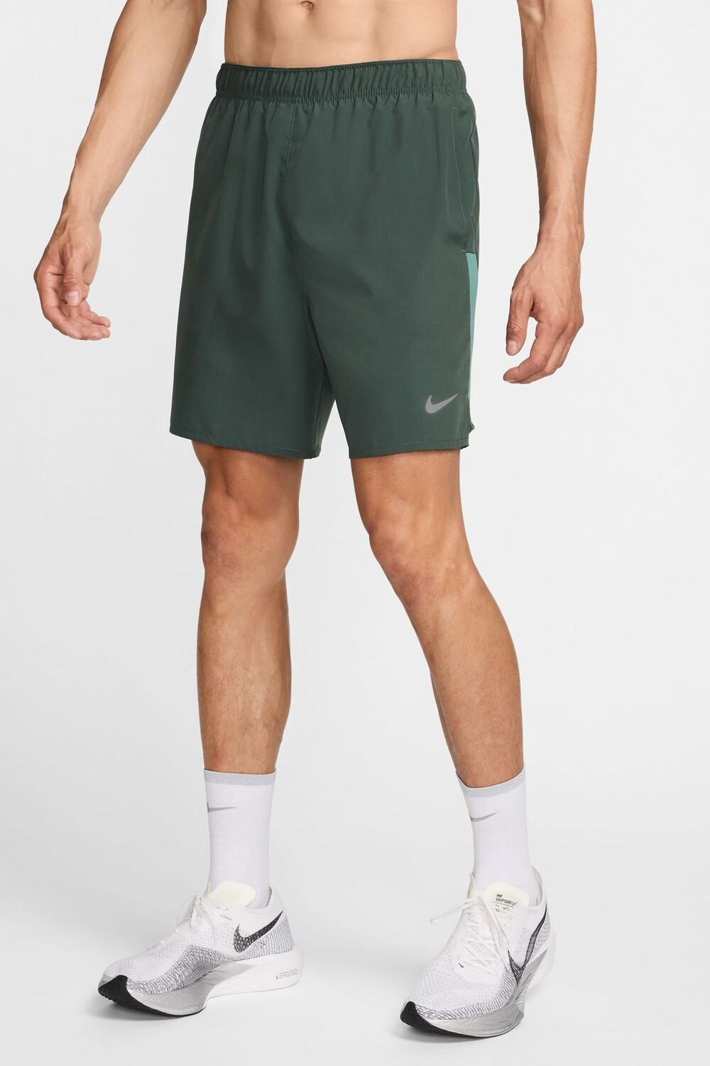 

Challenger dri fit 7 дюймов шорты для бега с укороченной подкладкой Nike, зеленый