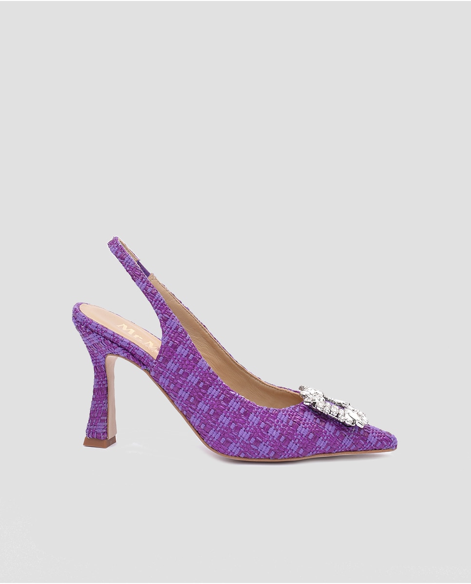 Женские туфли-лодочки с пяткой на пятке из фиолетовой кожи Mr. Mac Shoes, фиолетовый