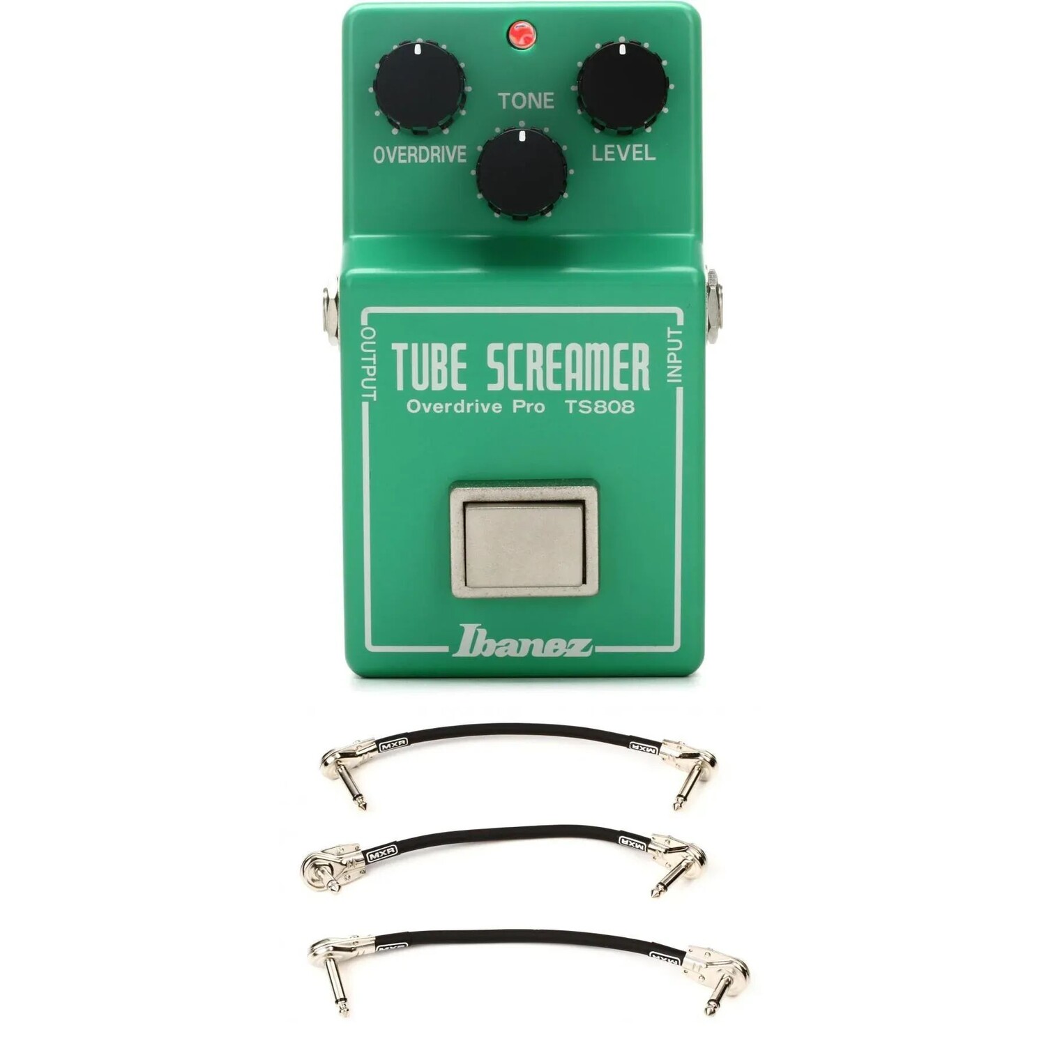 

Ibanez TS808 Original Tube Screamer Overdrive педаль с 3 патч-кабелями