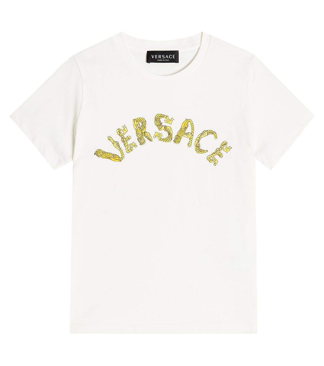 

Футболка из хлопкового джерси с логотипом Versace, белый