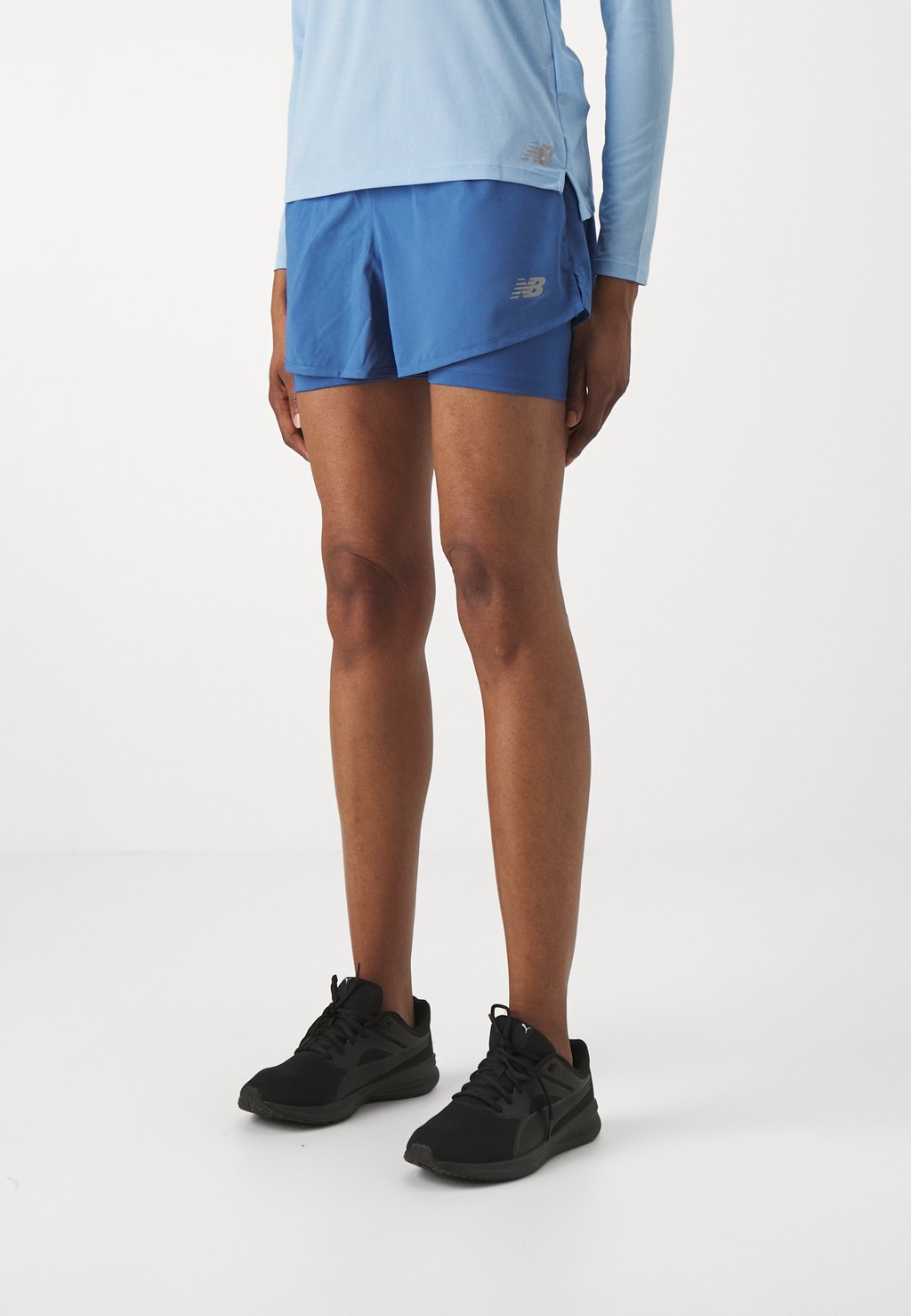 Спортивные шорты SHORT New Balance, цвет blue agate кольцо двойное blue sky agate 18 мм