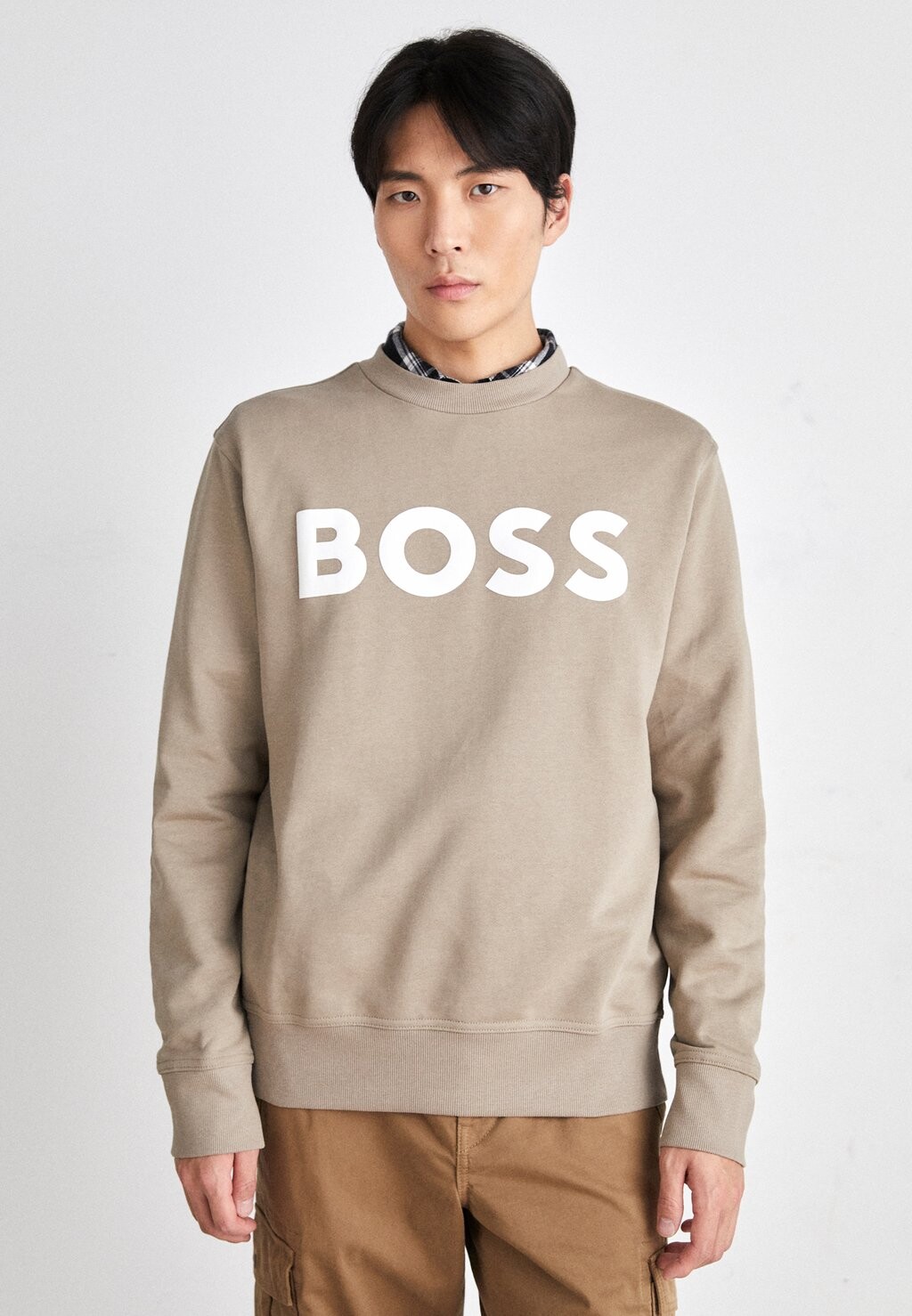 

Толстовка с капюшоном BOSS, коричневый