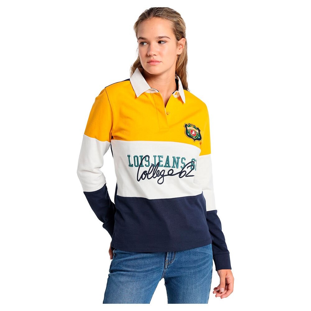 

Поло с длинным рукавом Lois Jeans Tricolour College 62, синий
