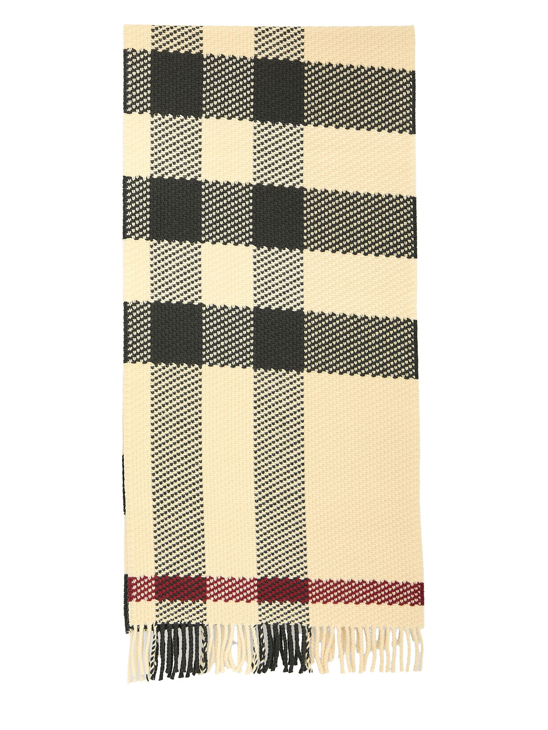 

Шарф Burberry Check wool, кремовый