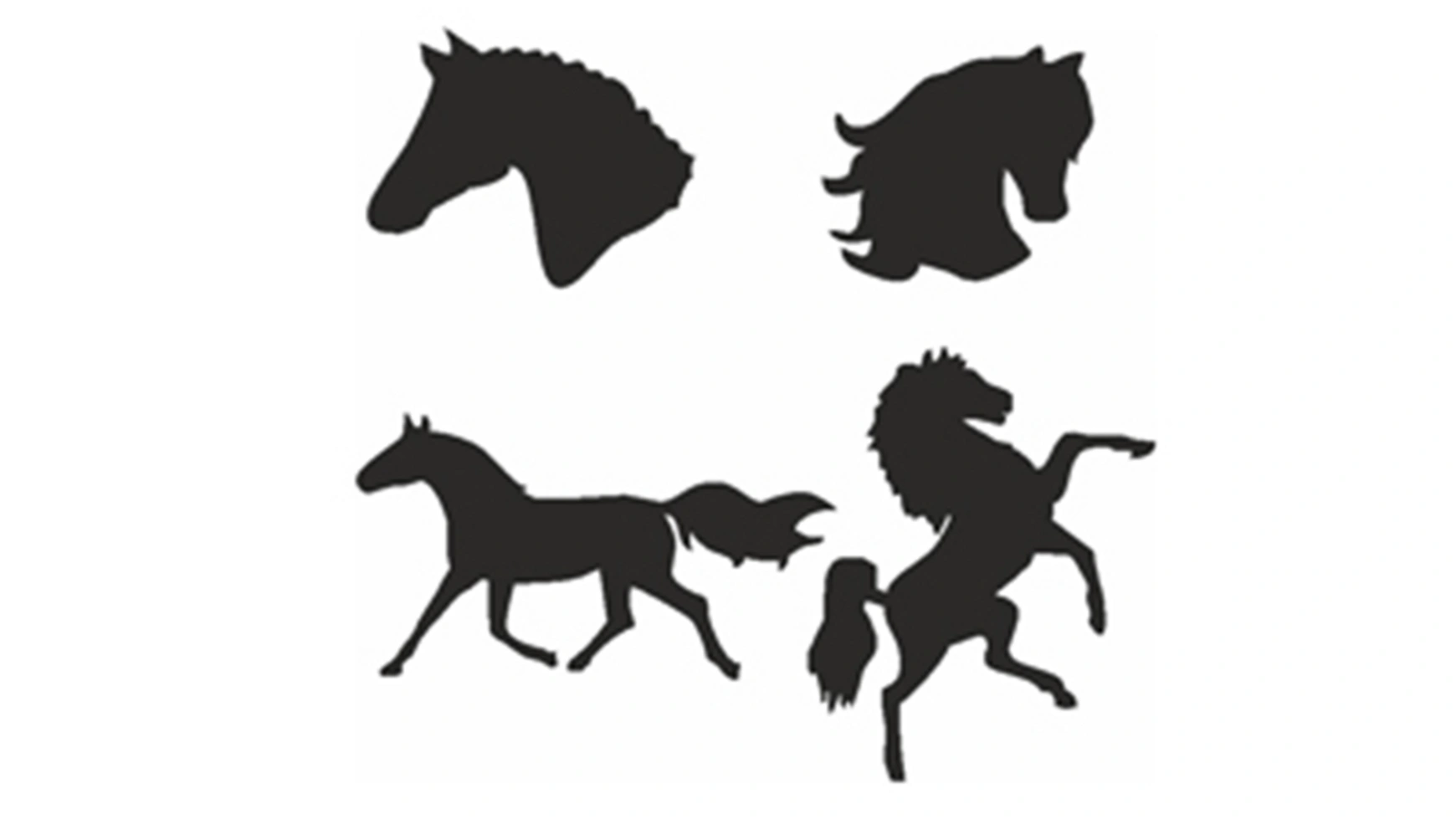 Eulenspiegel Набор самоклеящихся трафаретов лошади набор трафареты для макияжа