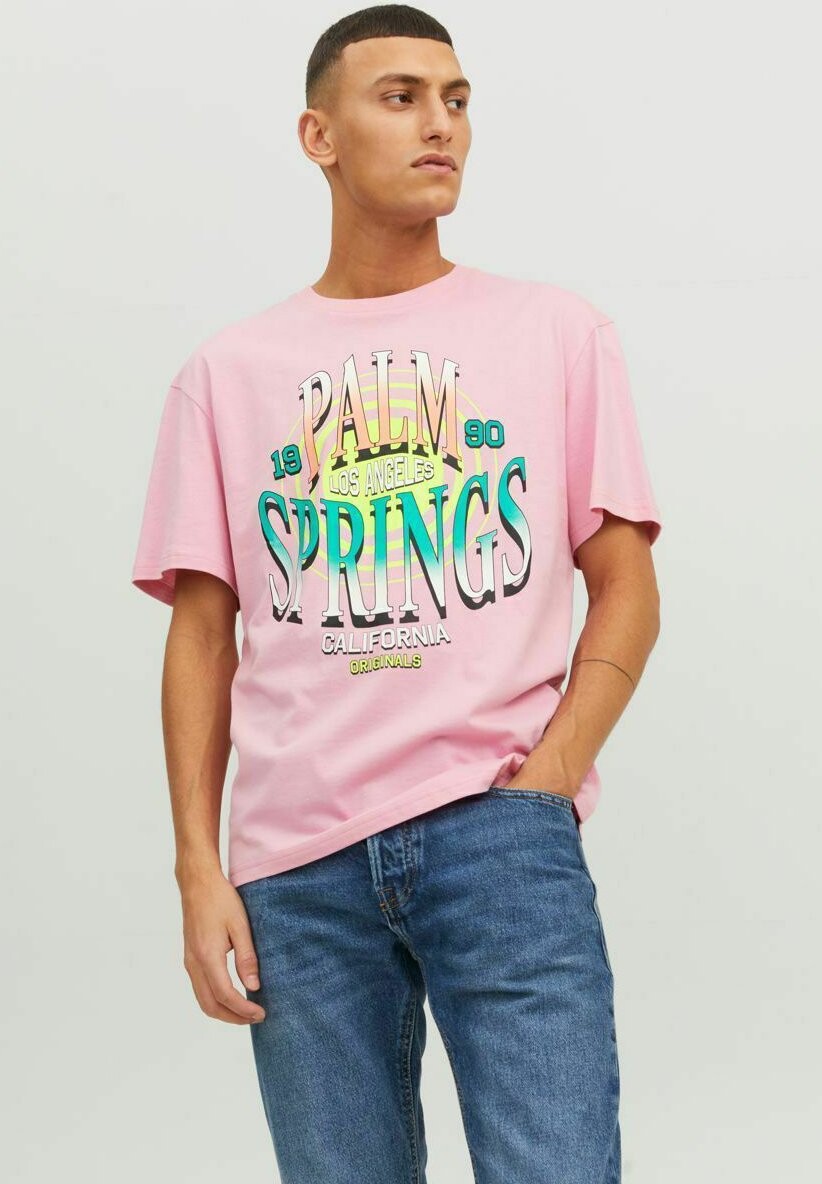 

Футболка с принтом Jack & Jones, светло-розовый