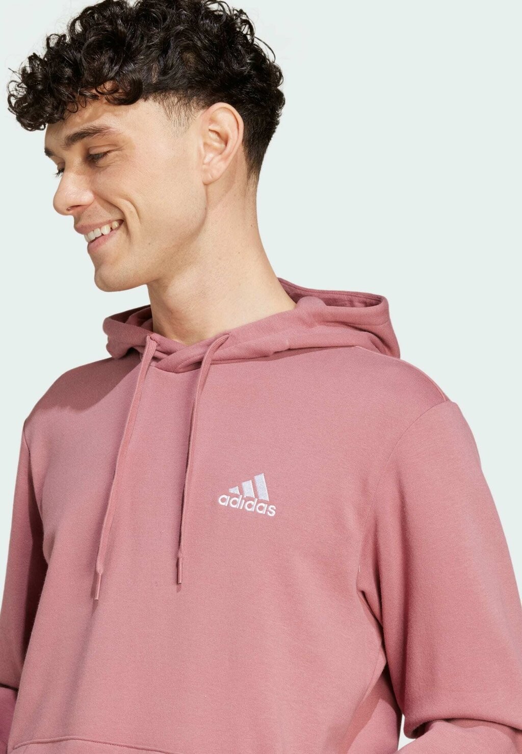 

Толстовка с капюшоном adidas, светло-красный
