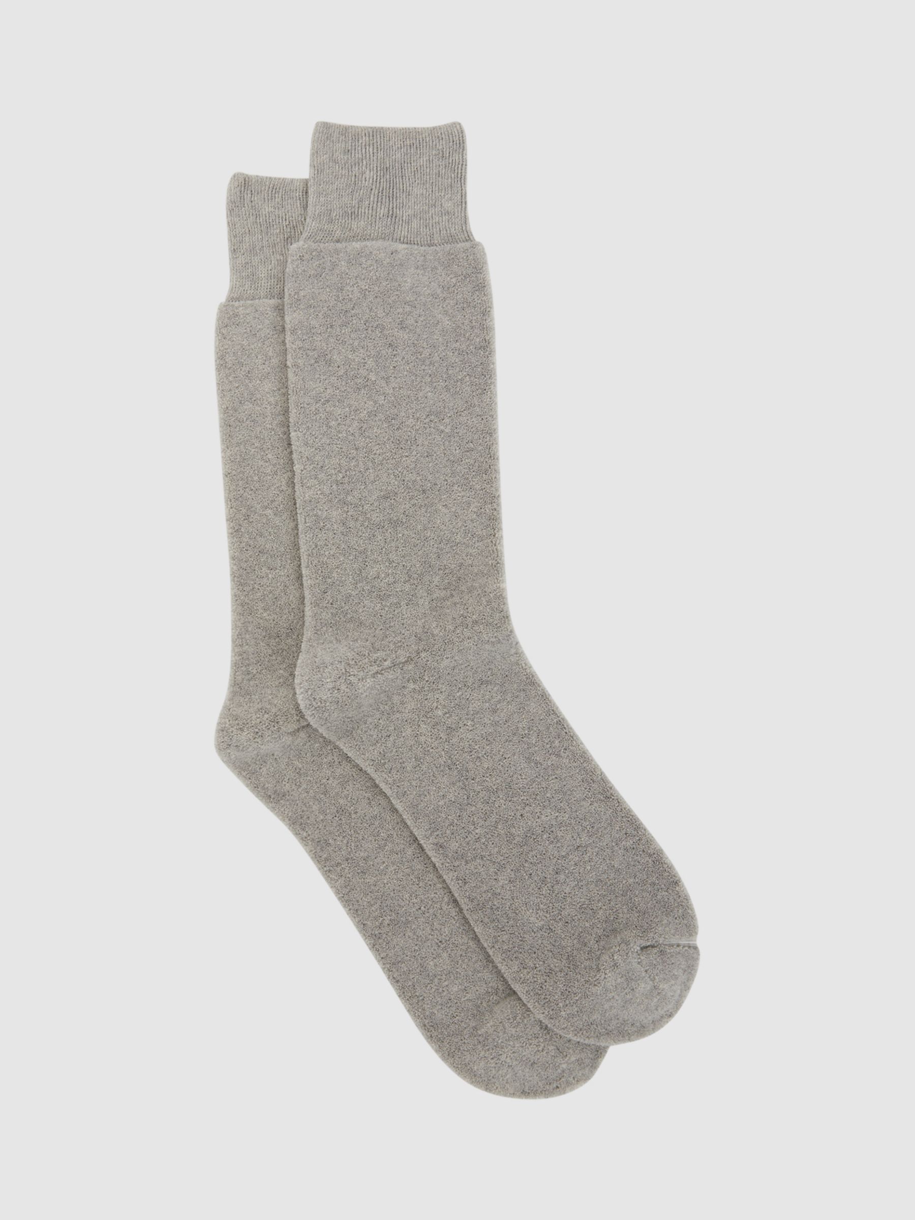 Махровые носки Alers из хлопковой смеси Reiss, серый меланж носки legacy из хлопковой смеси комплект из двух штук gymshark серый