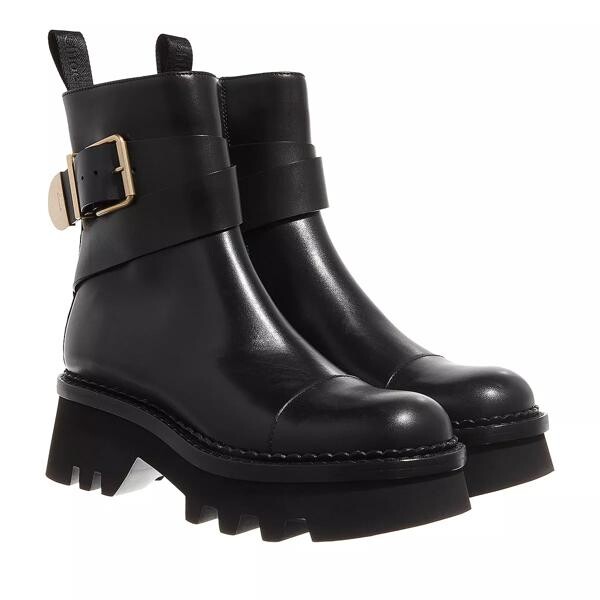 

Сапоги owena ankle boots smooth leather Chloé, черный