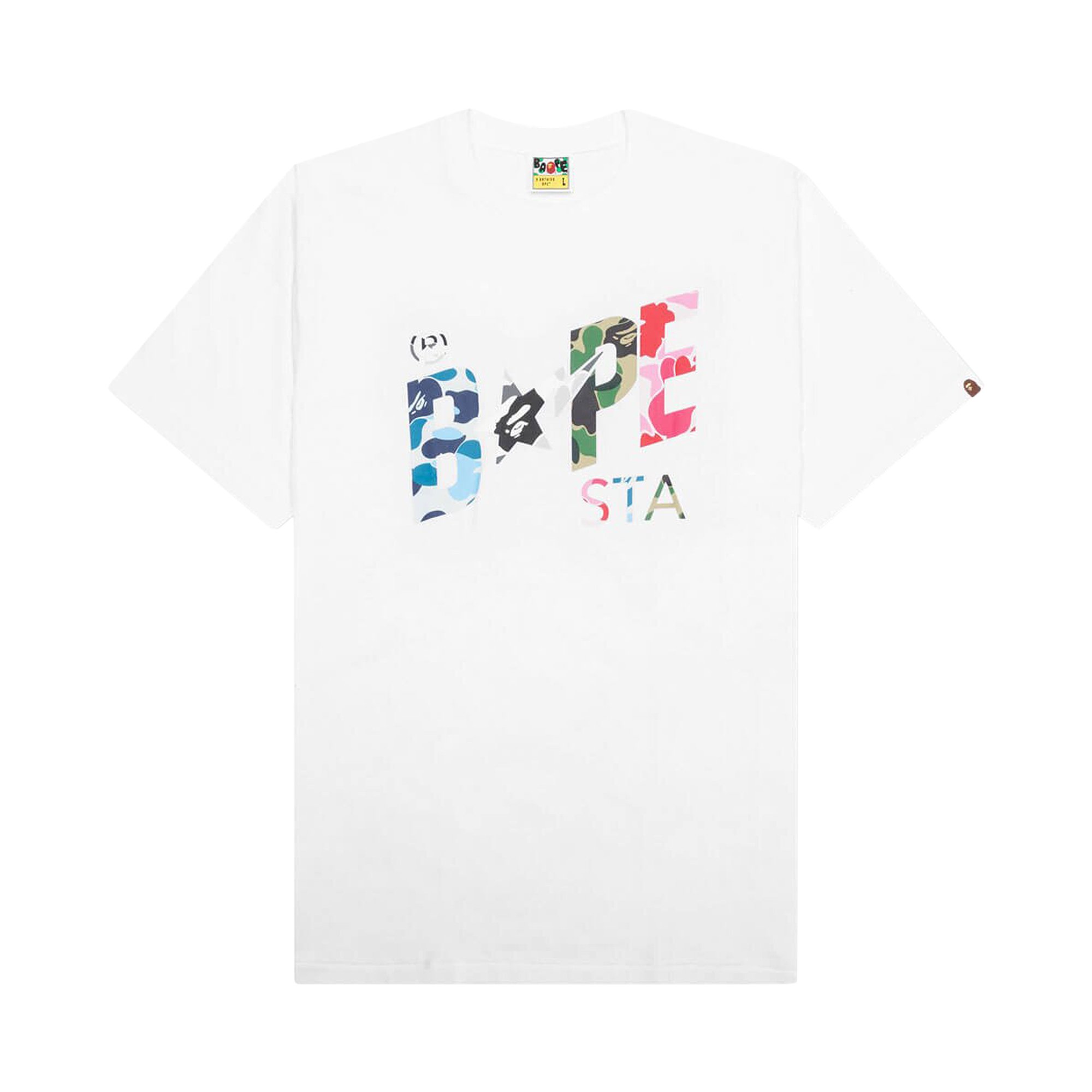 цена BAPE ABC Камуфляжная футболка Crazy Bape Sta с логотипом, цвет Белый